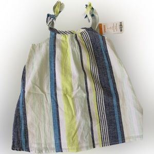 GYMBOREE NWT GIRLS sz4 BLUE SAFARI STRIPE TANK